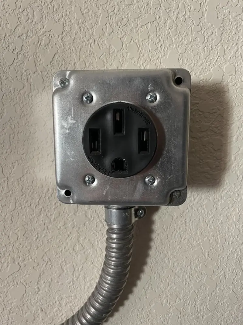 NEMA 14-50 outlet installed for Electrical Panel Upgrade in Jenks